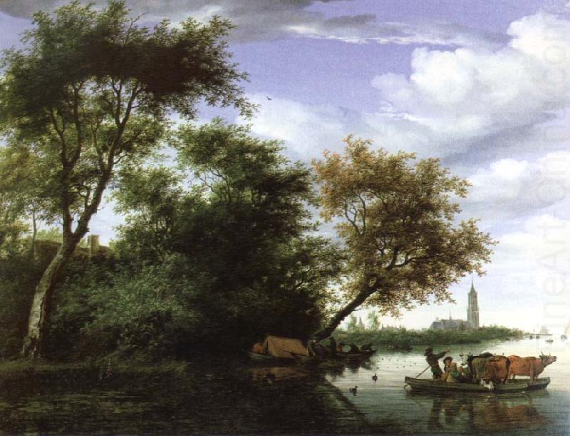 wooded river landscape, Salomon van Ruysdael